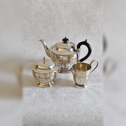 Vintage English Silver-Plated Tea Set, 1950s