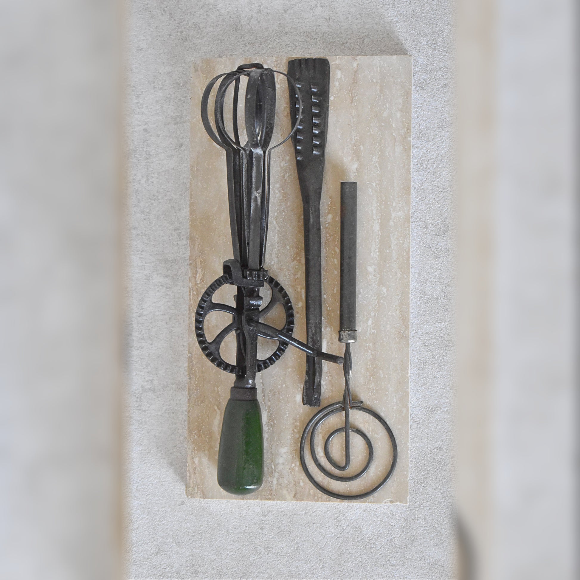 Antique French Mechanical Kitchen Tools Set