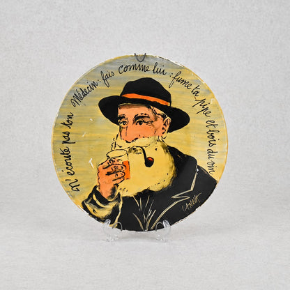 Vintage French Canova Hand-Painted Folkloric Plate