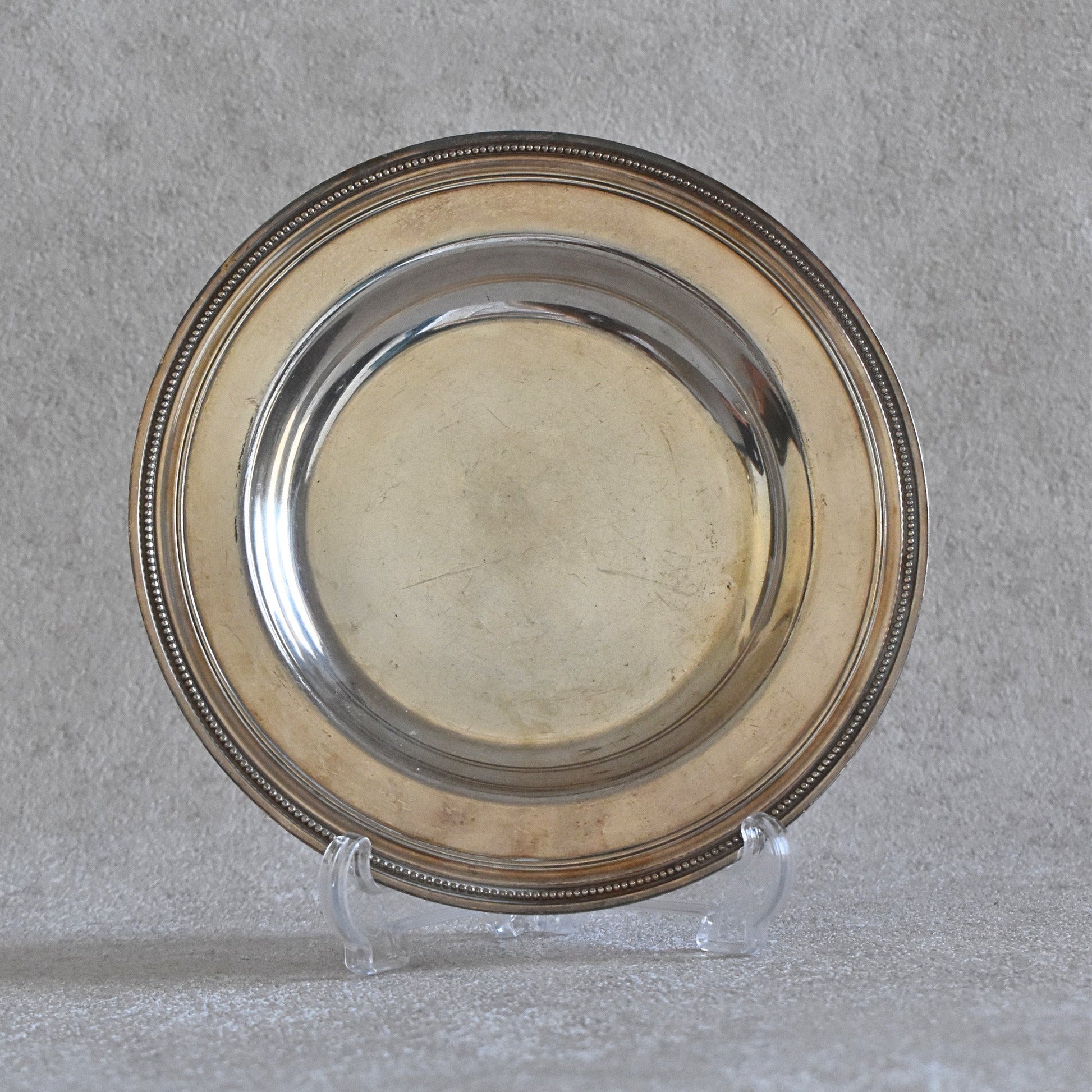 Christofle Perles Silver-Plated Bread Plate, France