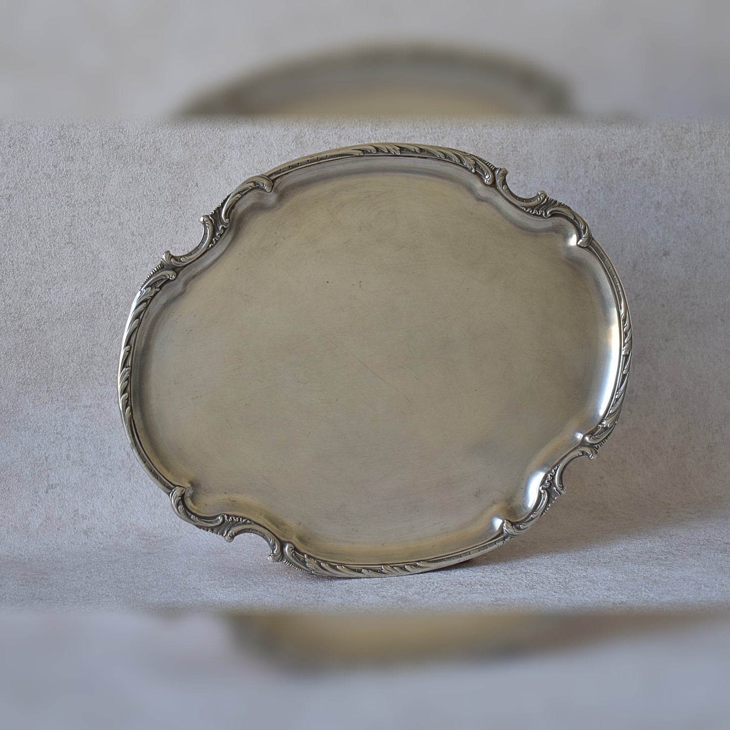 Antique 1900's French Silver Serving Tray