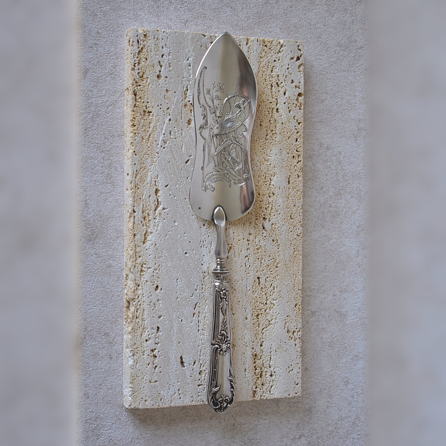 Antique French Silver Fish Server by Joseph Crossard