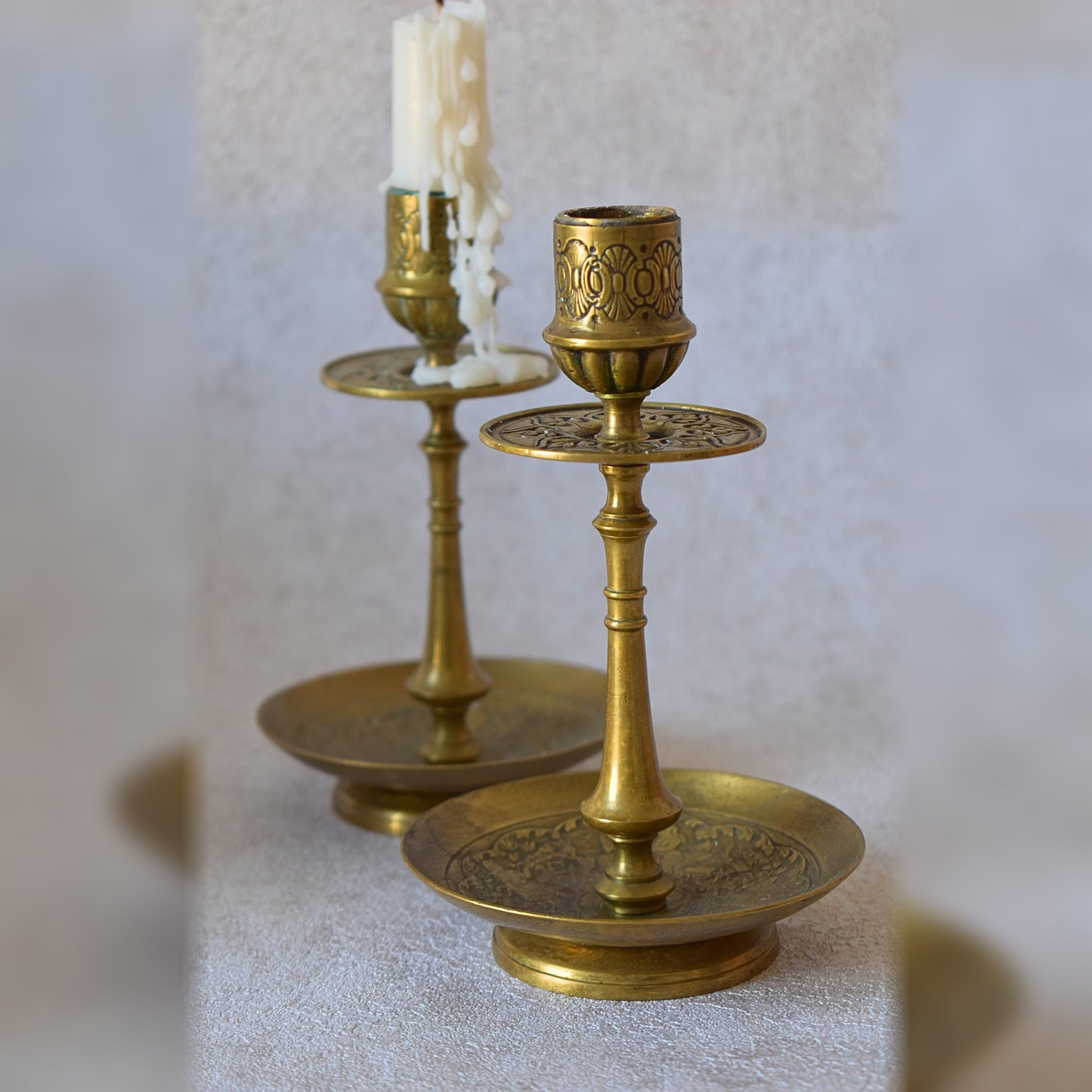 Mid-20th Century Vintage Brass Candlestick