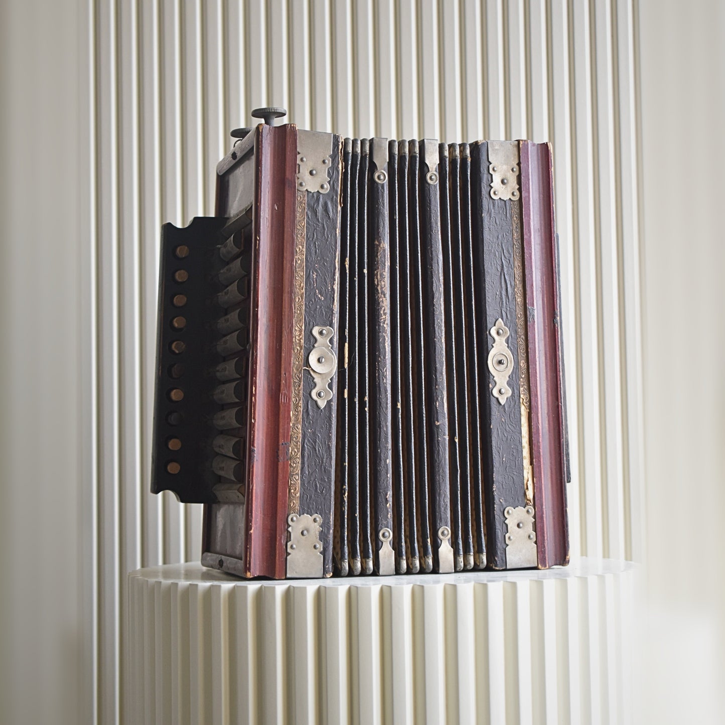 Antique German Button Accordion – Late 1800s