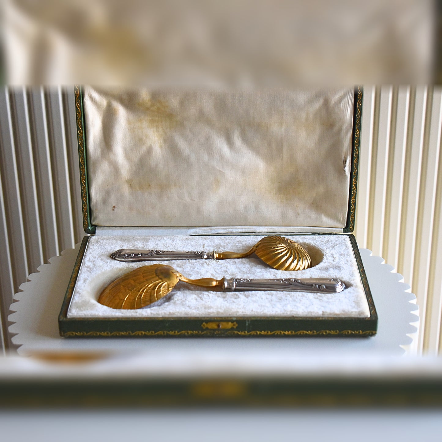 Silver Strawberry Serving Set - 1896