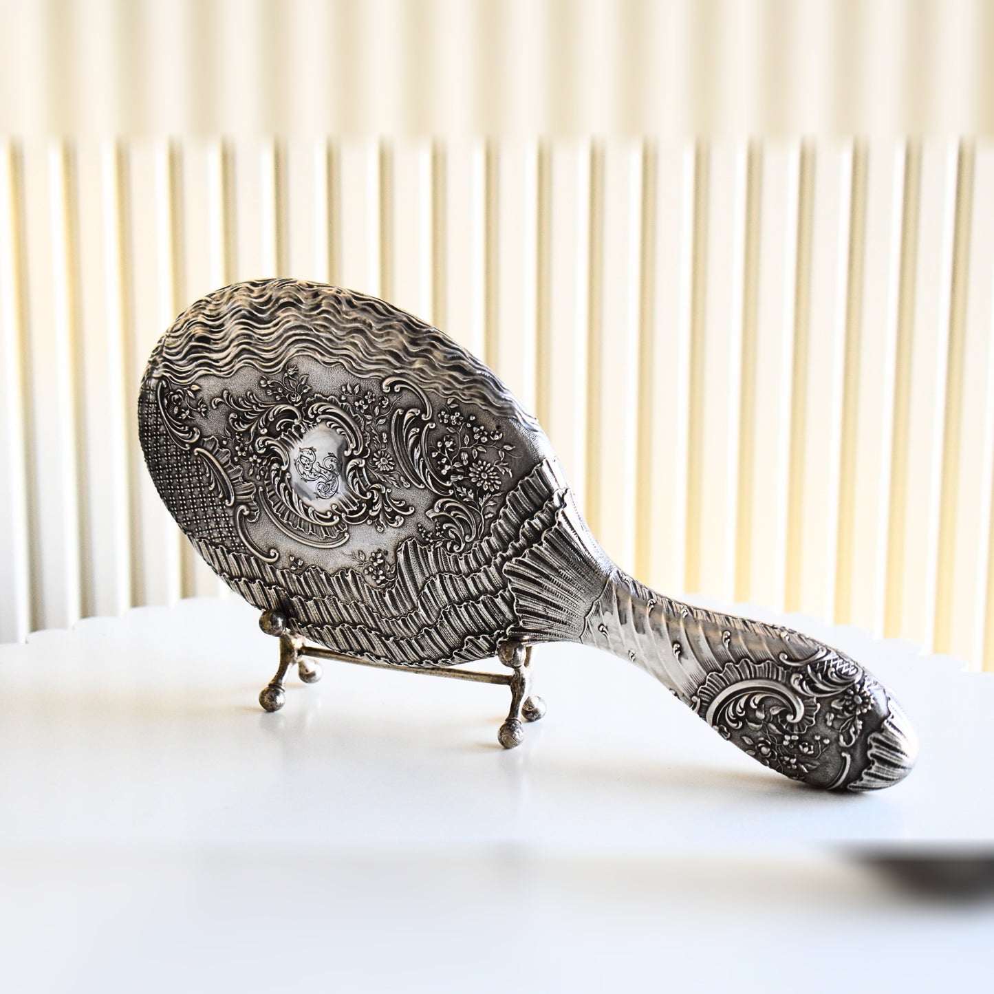 Antique Art Nouveau Hand Mirror by Lucien Gaillard