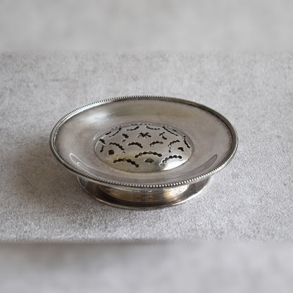 Antique Silver-Plated Butter Serving Plate