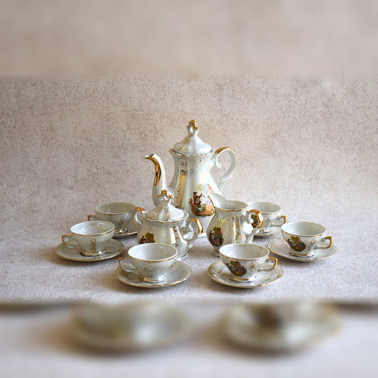 Vintage Italian Porcelain Tea Set 1950s