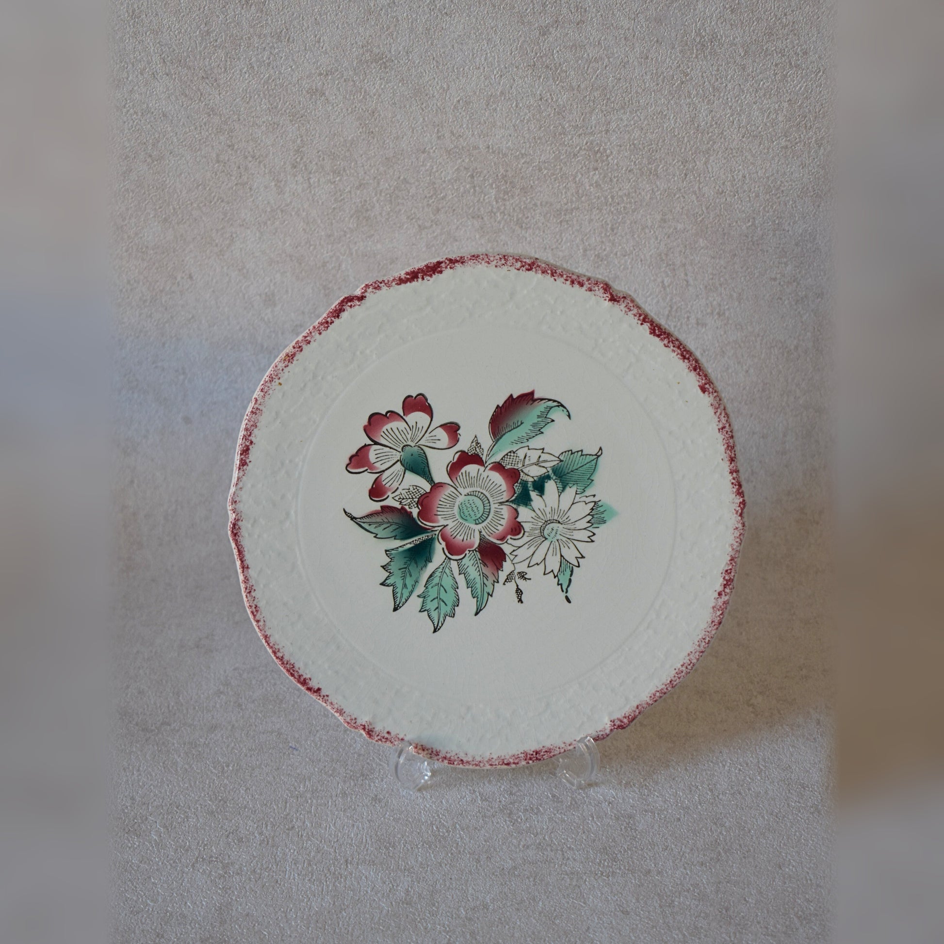 Hand-Painted French Porcelain Dish by Ceranord St. Amand