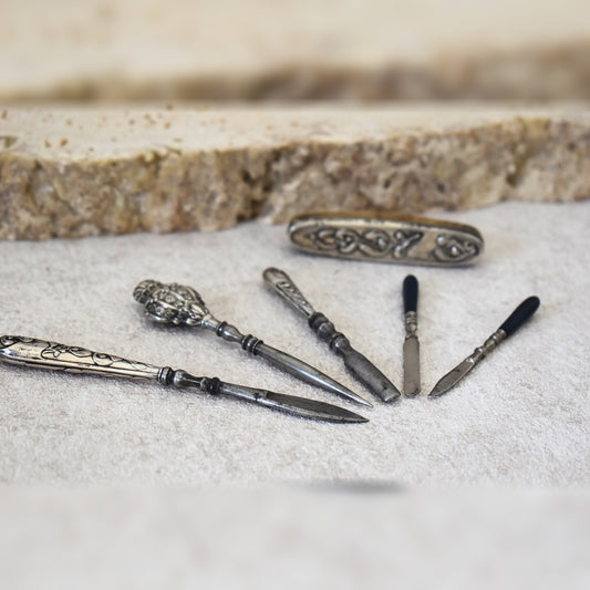 Antique Silver Manicure Set - Late 19th Century