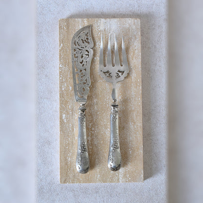 Antique French Silver Fish Service Set