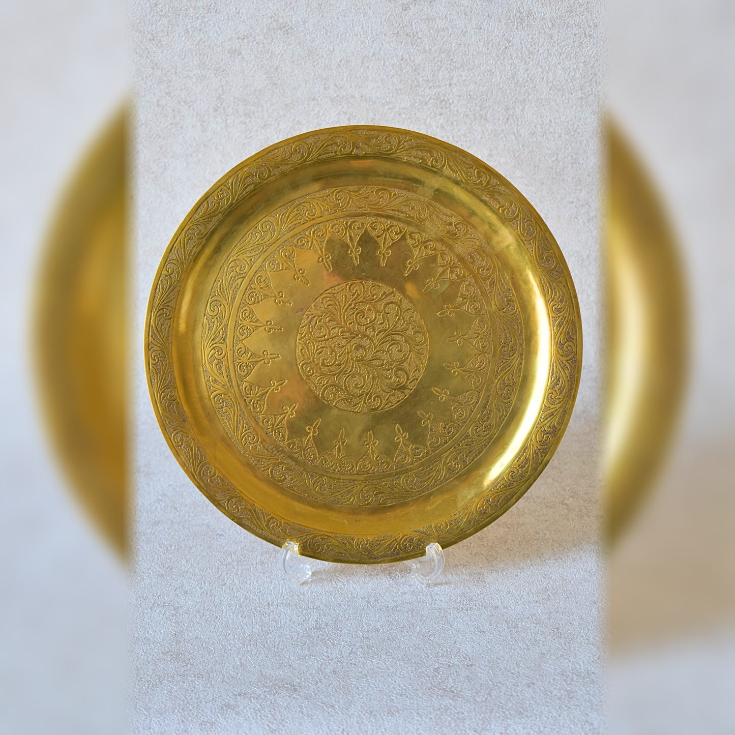 Ornate Vintage Bronze Plate