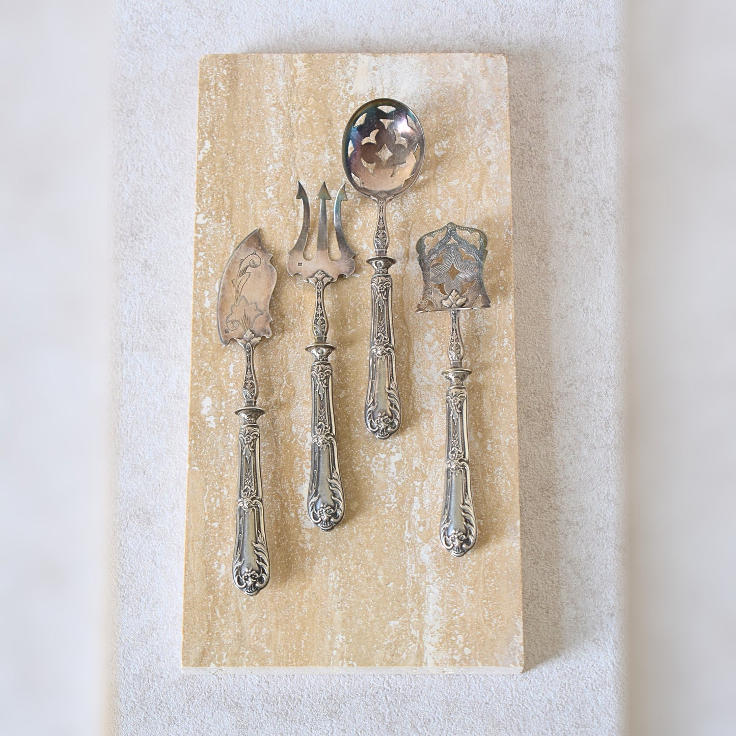 Antique French Silver Serving Set by Joseph Crossard – c.1900