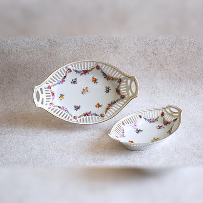 Vintage Bavarian Porcelain Fruit Baskets