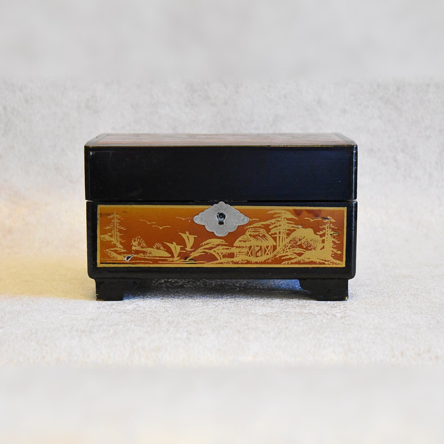 Japanese Lacquered Music Jewelry Box by Toyo