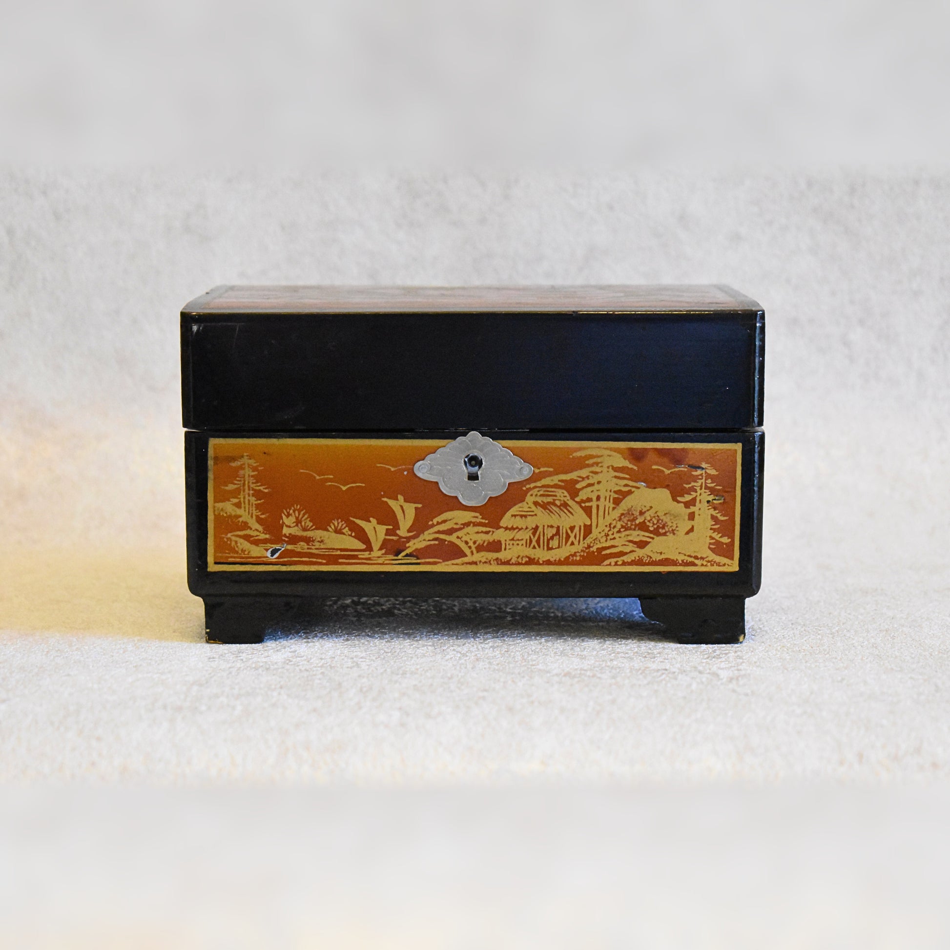 Japanese Lacquered Music Jewelry Box by Toyo
