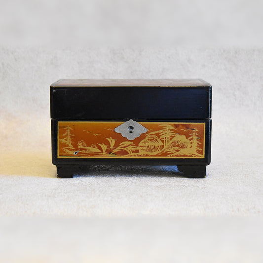 Japanese Lacquered Music Jewelry Box by Toyo