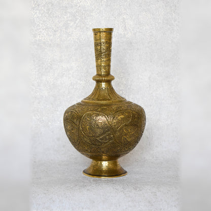 Engraved Brass Surahi – Deccan Region, Late 18th Century