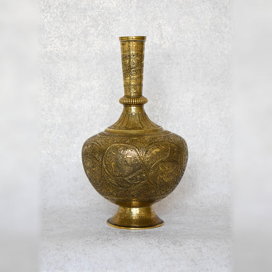 Engraved Brass Surahi – Deccan Region, Late 18th Century