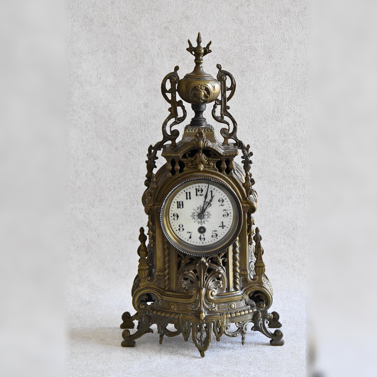 French Louis XV Style Gilt Bronze Mantel Clock by Japy Frères