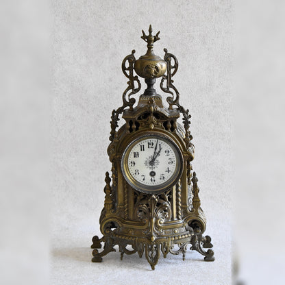 French Louis XV Style Gilt Bronze Mantel Clock by Japy Frères