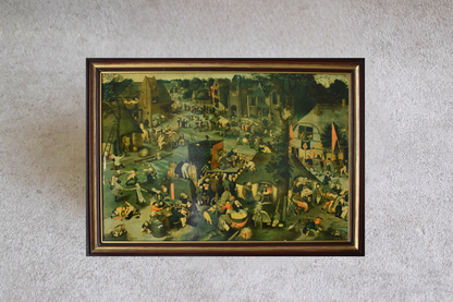 Bruegel “Village Fair” (La Kermesse) , Vintage Reproduction, 1960s–70s