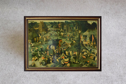 Bruegel “Village Fair” (La Kermesse) , Vintage Reproduction, 1960s–70s